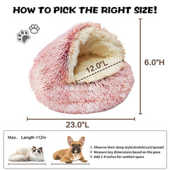 ShinHye Cozy Cat Bed con cobertura cueva impermeable para uso interior o exterior.