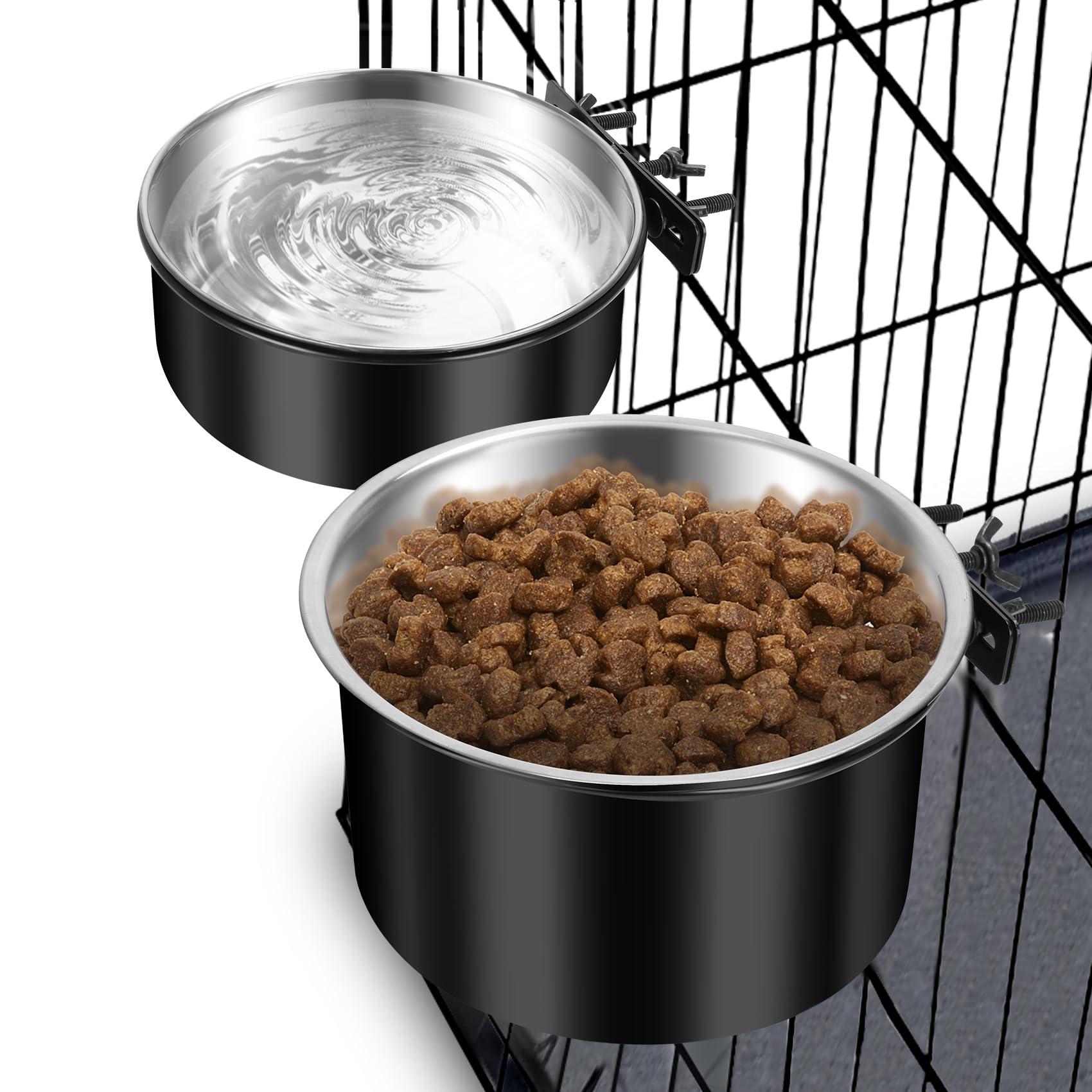 ShineMe conjunto de comedero y bebedero para perros en jaula.