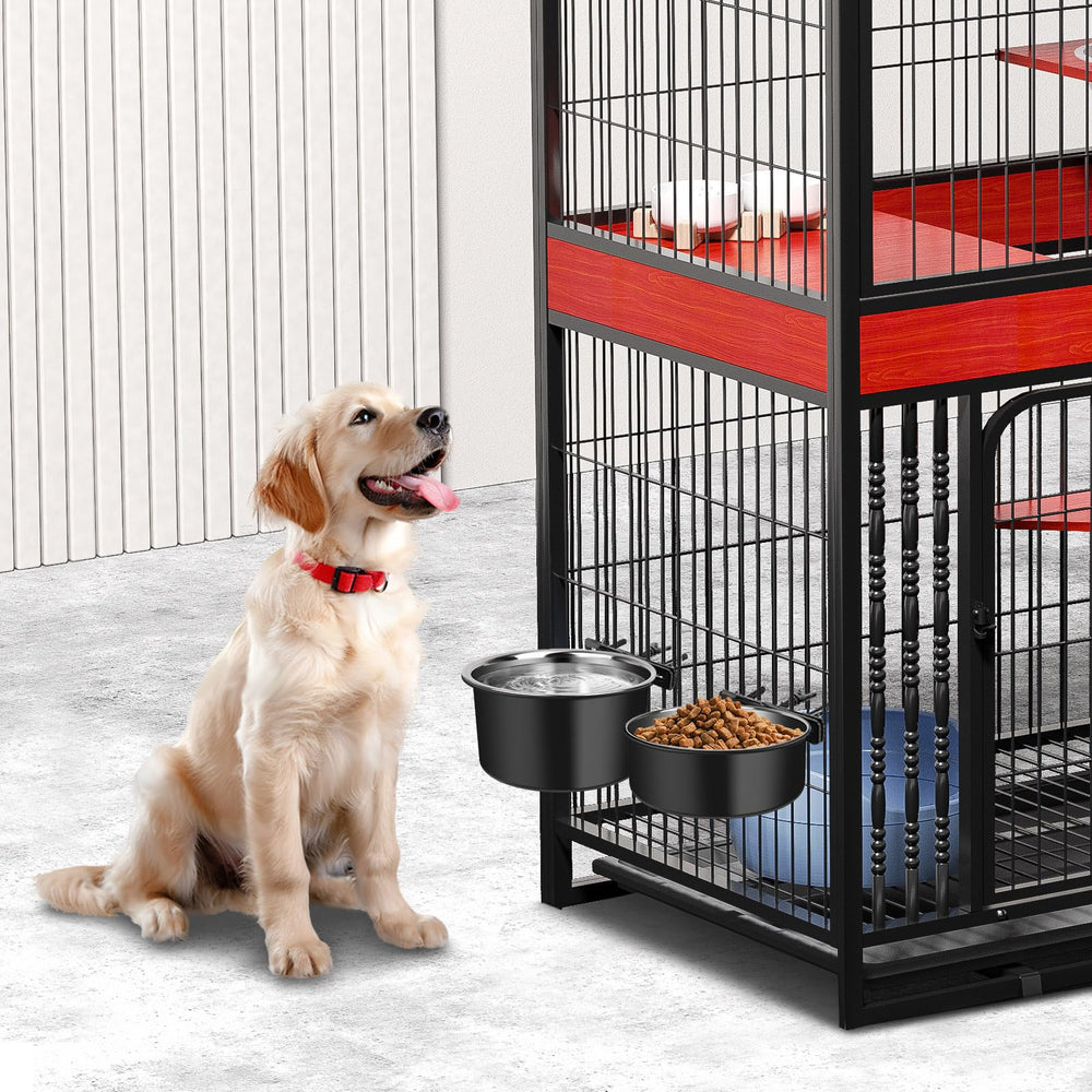 ShineMe diseño resistente para perros activos en jaula.
