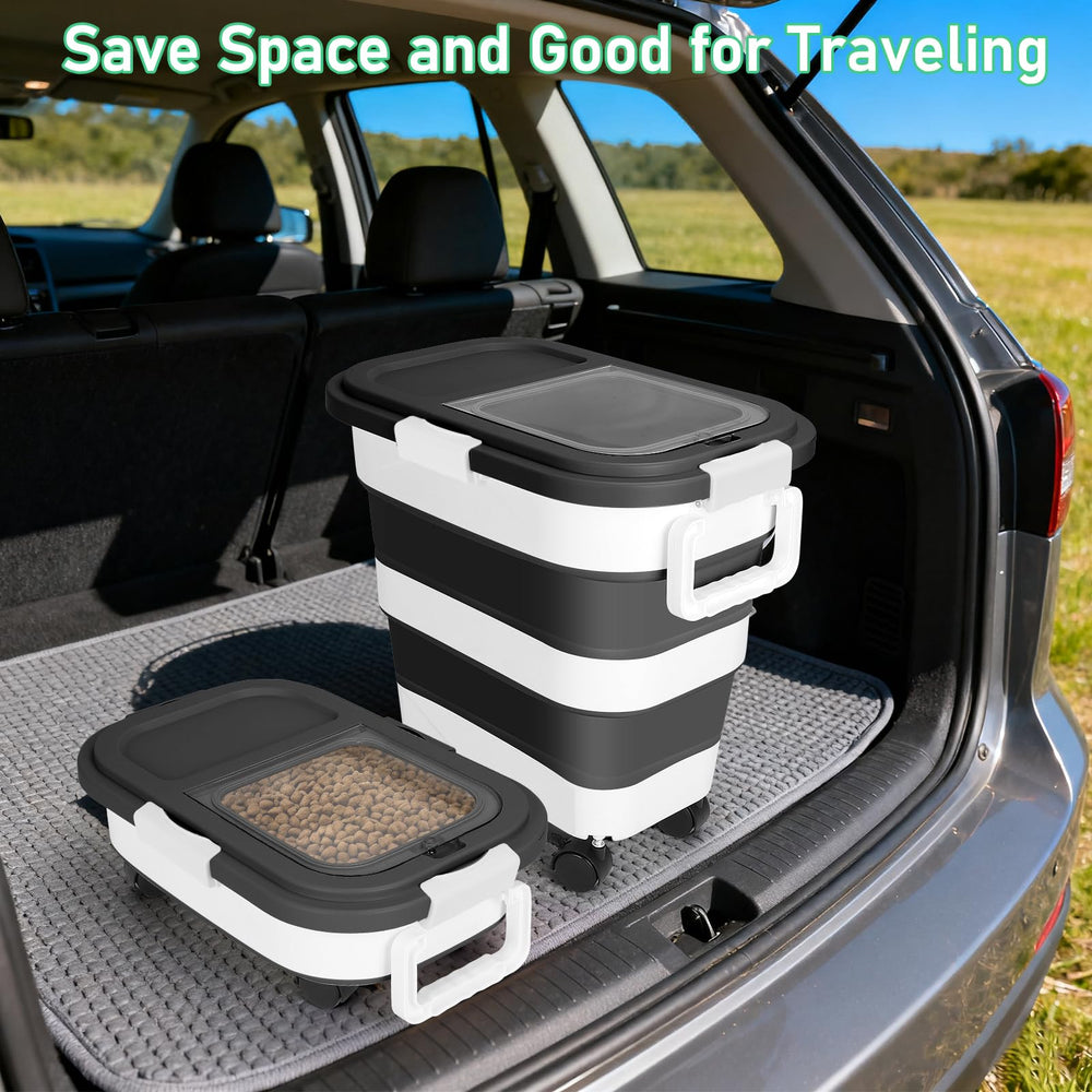 ShineMe contenedor ruedas 360 grados para mover comida de mascotas