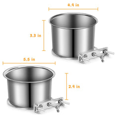 ShineMe cuenco doble para jaula, ideal para comida y agua separados