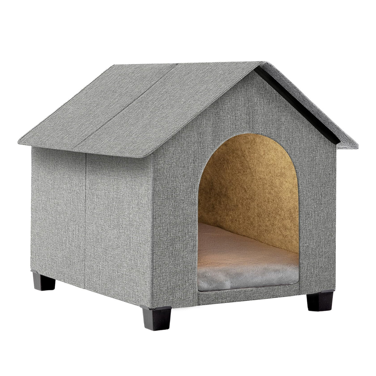 SHINEBBYS casa para perros con patas elevadas, favorece la ventilación y seco interior.