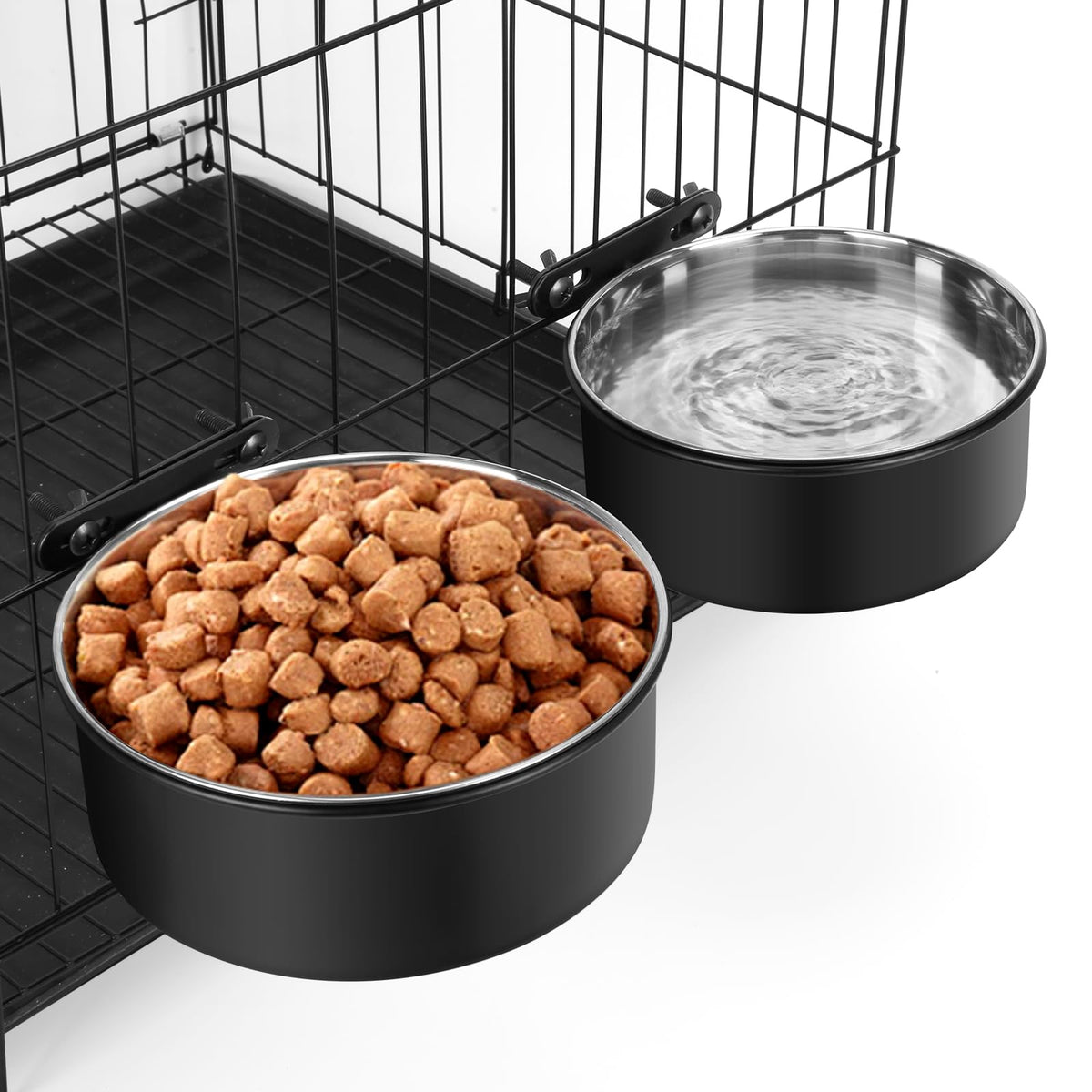 ShineMe cuenco jaula 54oz: estable para comida y bebida dentro de la jaula.
