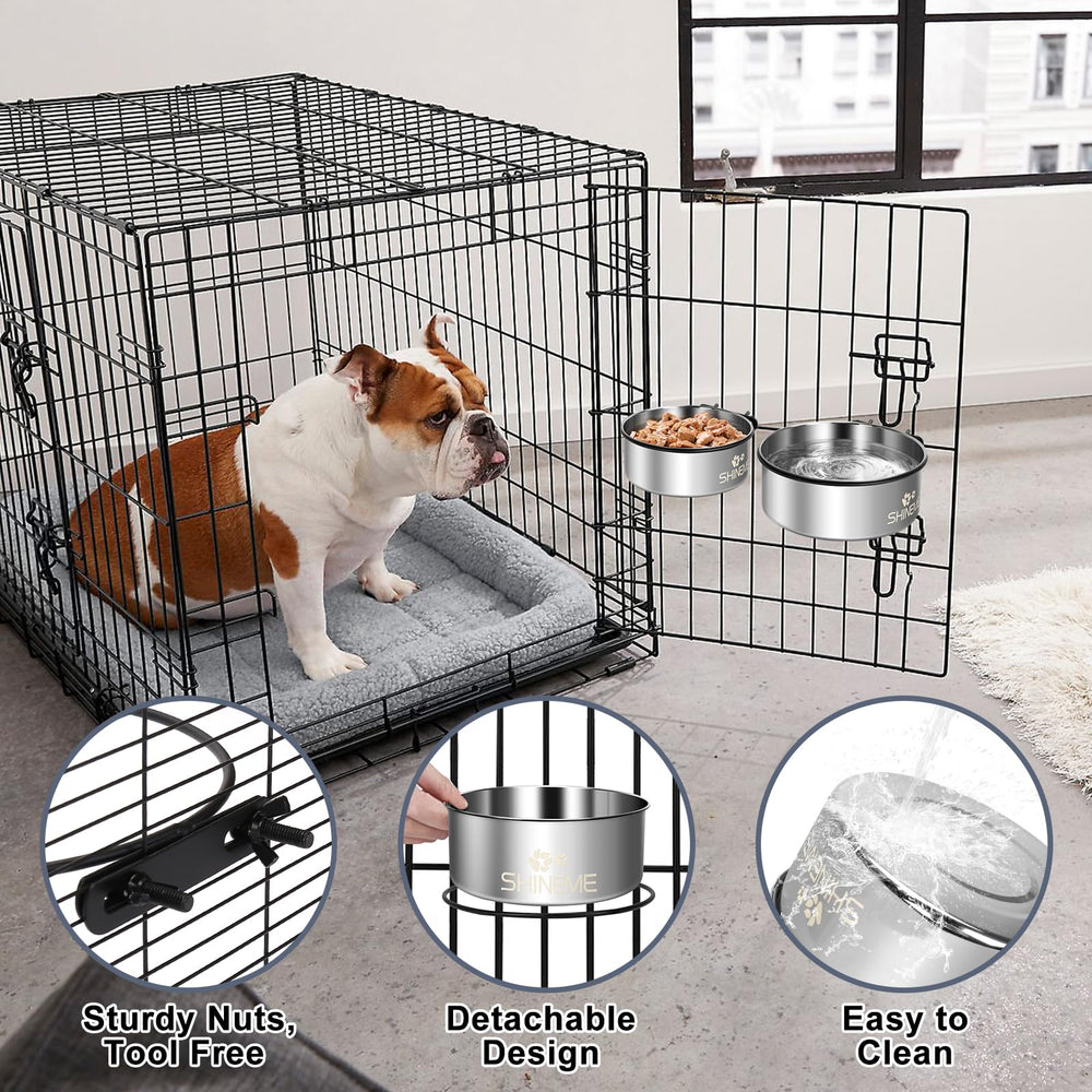 Tazones ShineMe de acero inoxidable, duraderos y fáciles de limpiar.