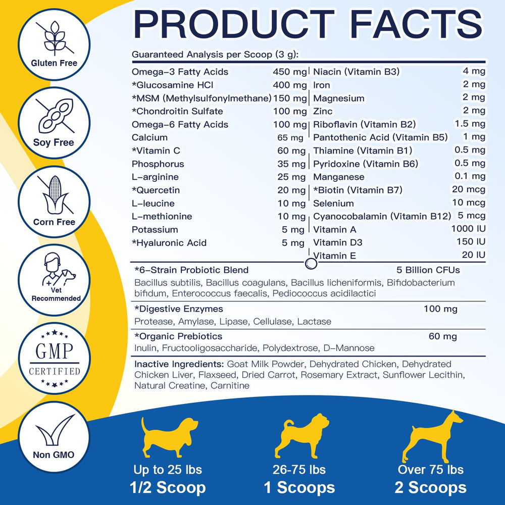 SHINEPAWS polvo leche de cabra: ingrediente natural para sabor y nutrición diaria.