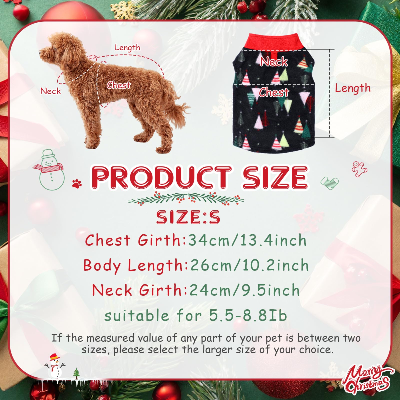 Shinylin sudadera navideña para perros con estampas festivas, perfecto para fiestas.