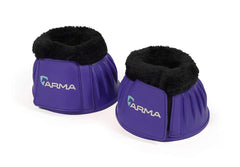 Shires ARMA bota campana con ribete felpa morada para X-Full protegiendo pasternos