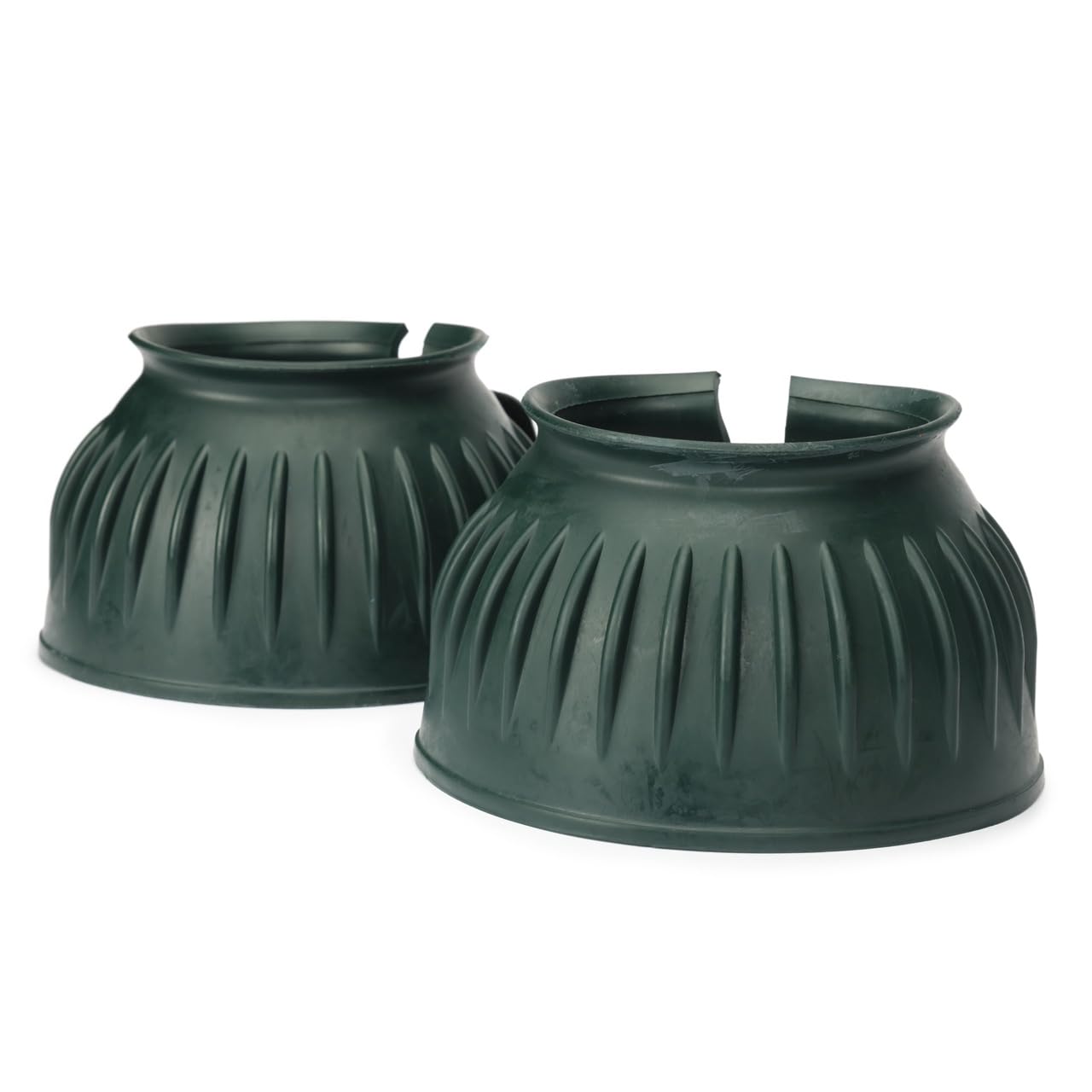 Shires botas sobrealcance verdes, par completo para caballos, protección de cascos delanteros.