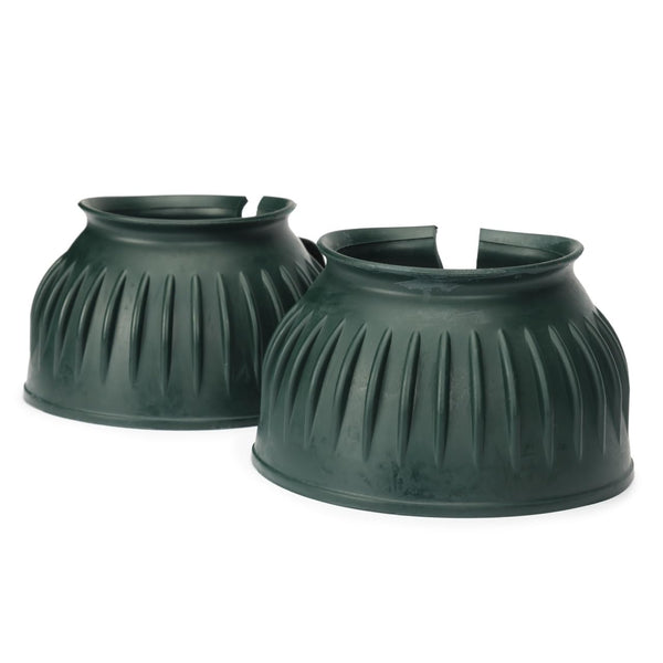 Shires botas sobrealcance verdes, par completo para caballos, protección de cascos delanteros.