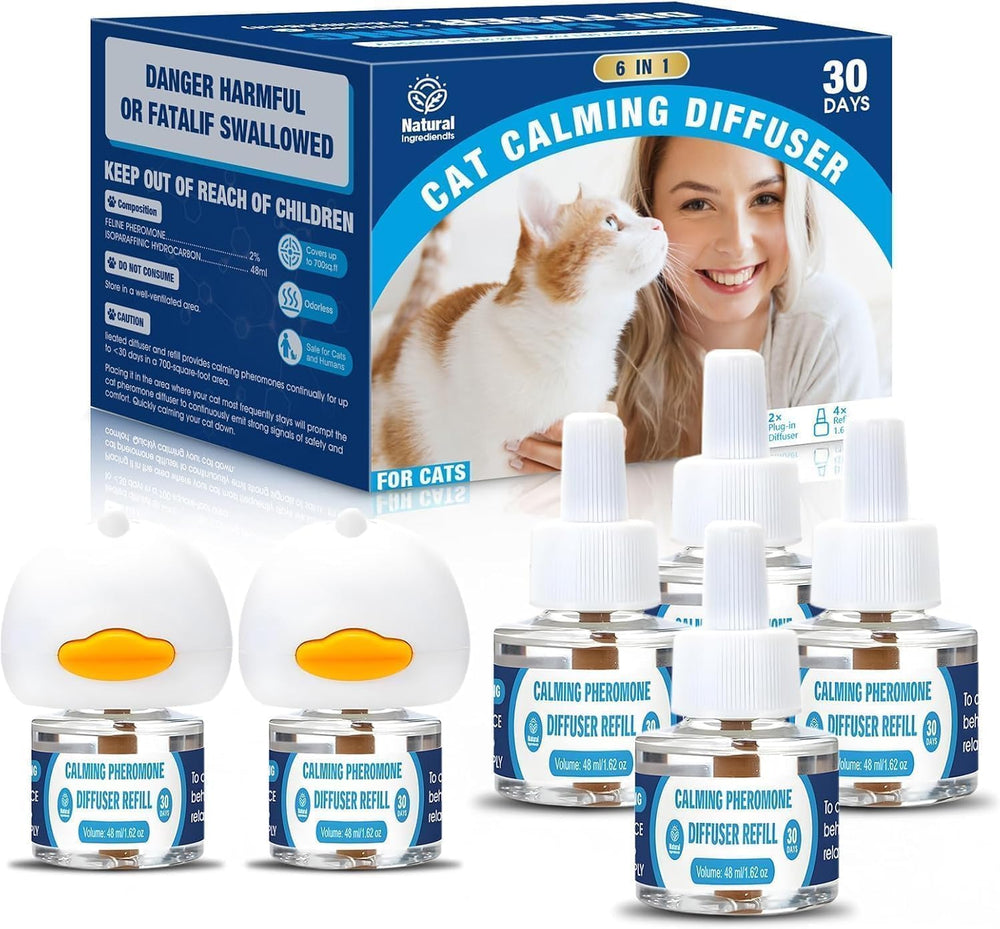 SHIUMORE difusor de feromonas para gatos 6en1 para un ambiente más tranquilo
