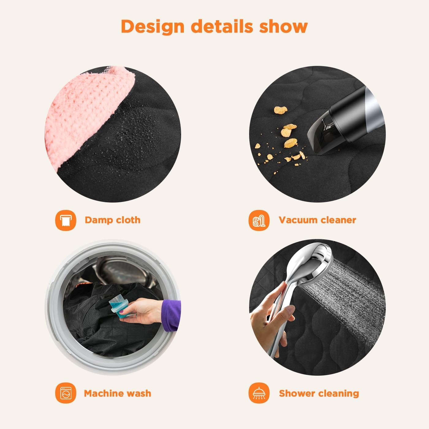 Shodu funda para asiento trasero con banda lateral de protección adicional