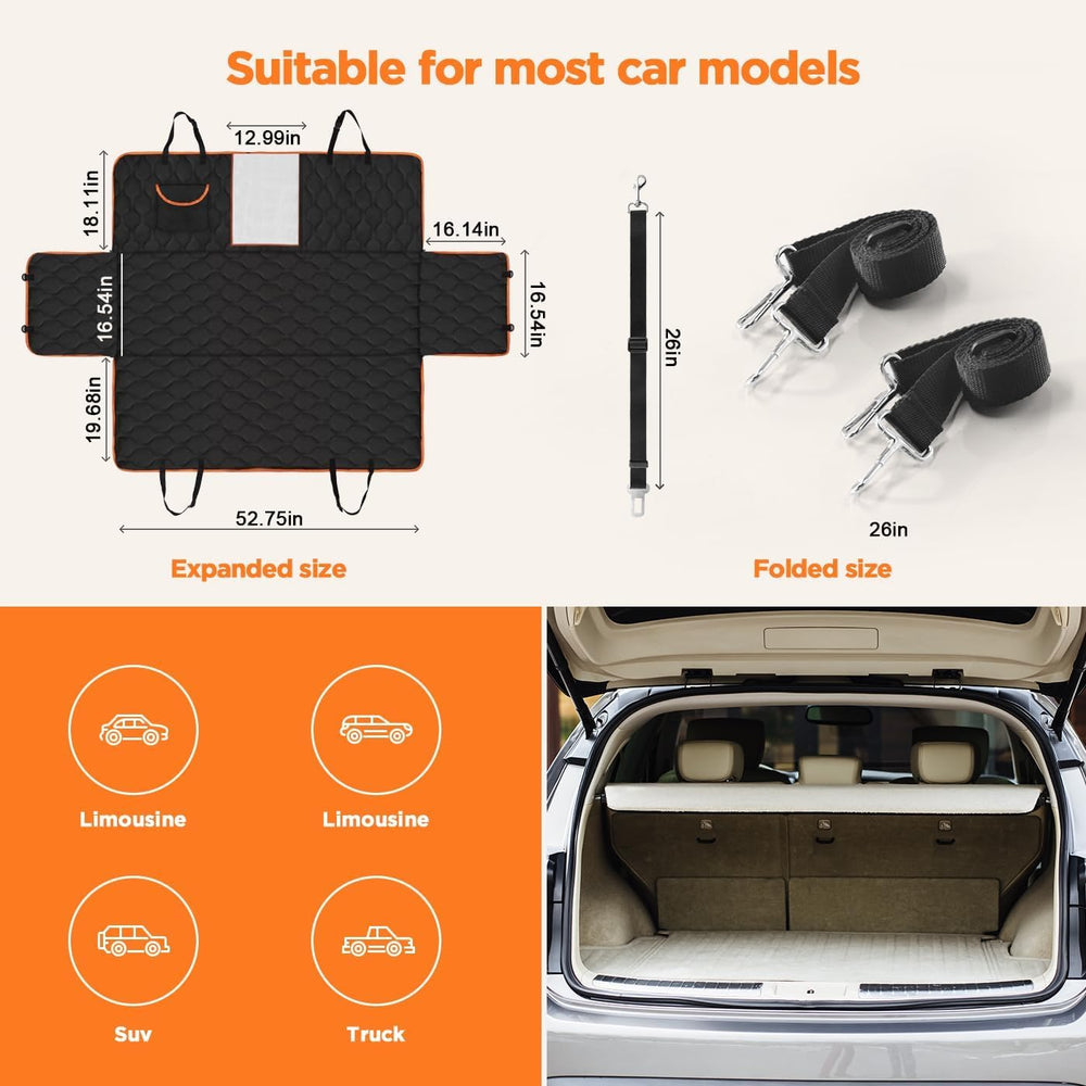 Shodu funda para asiento trasero con costuras reforzadas para mayor durabilidad