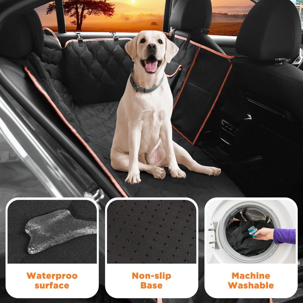 Shodu funda para asiento trasero con malla para ventilación y visibilidad