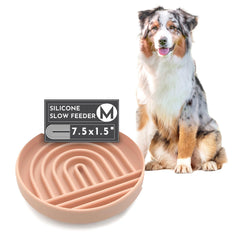 Should We Go? Cuenco silicona lento para perros, 2 tazas, comida pausada