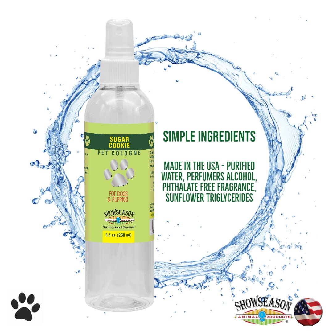 Showseason Sugar Cookie Dog Cologne hecho en EE.UU.: envase sostenible y no tóxico