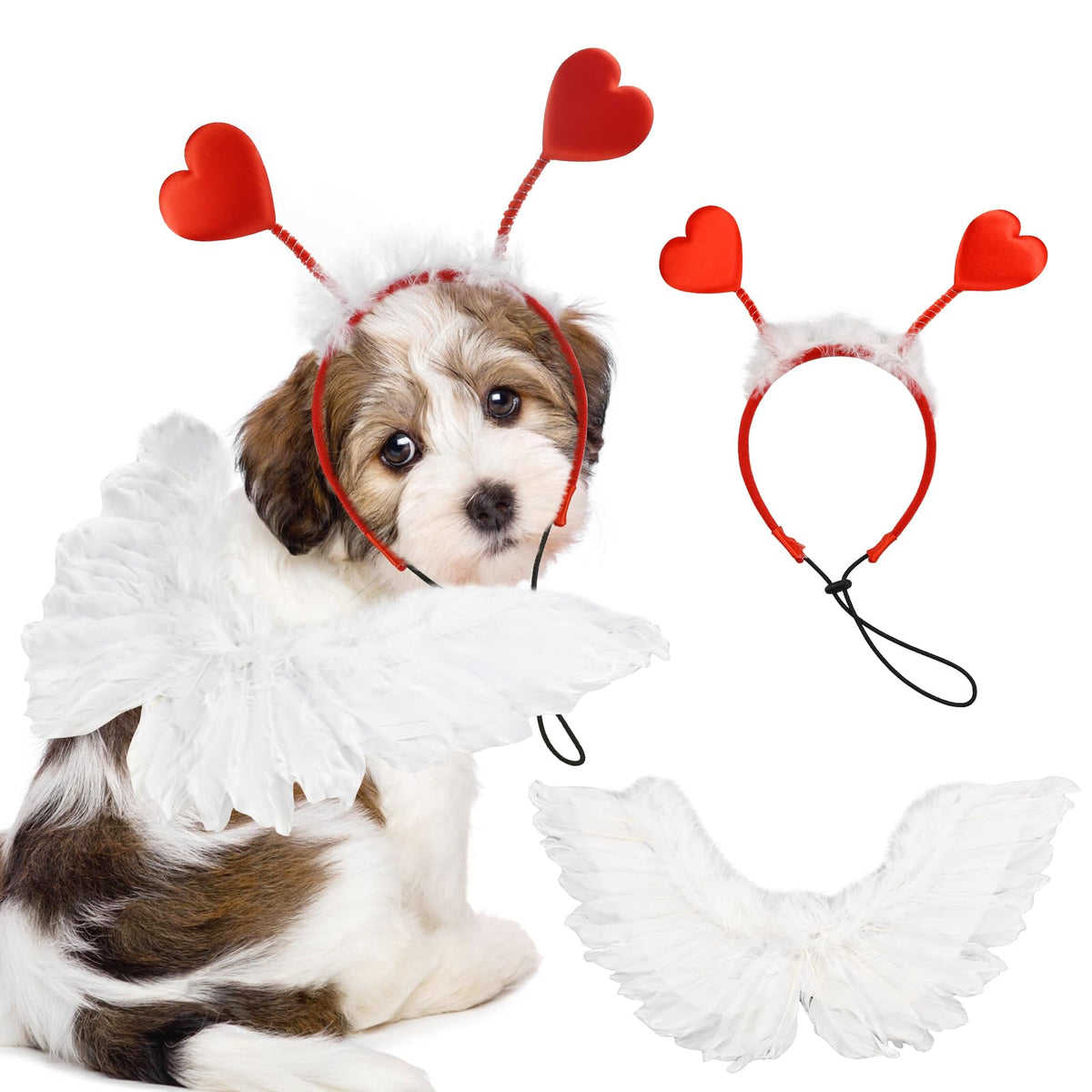 ShuRung disfraz para perros con corazón, perfecto para fotos y celebraciones.