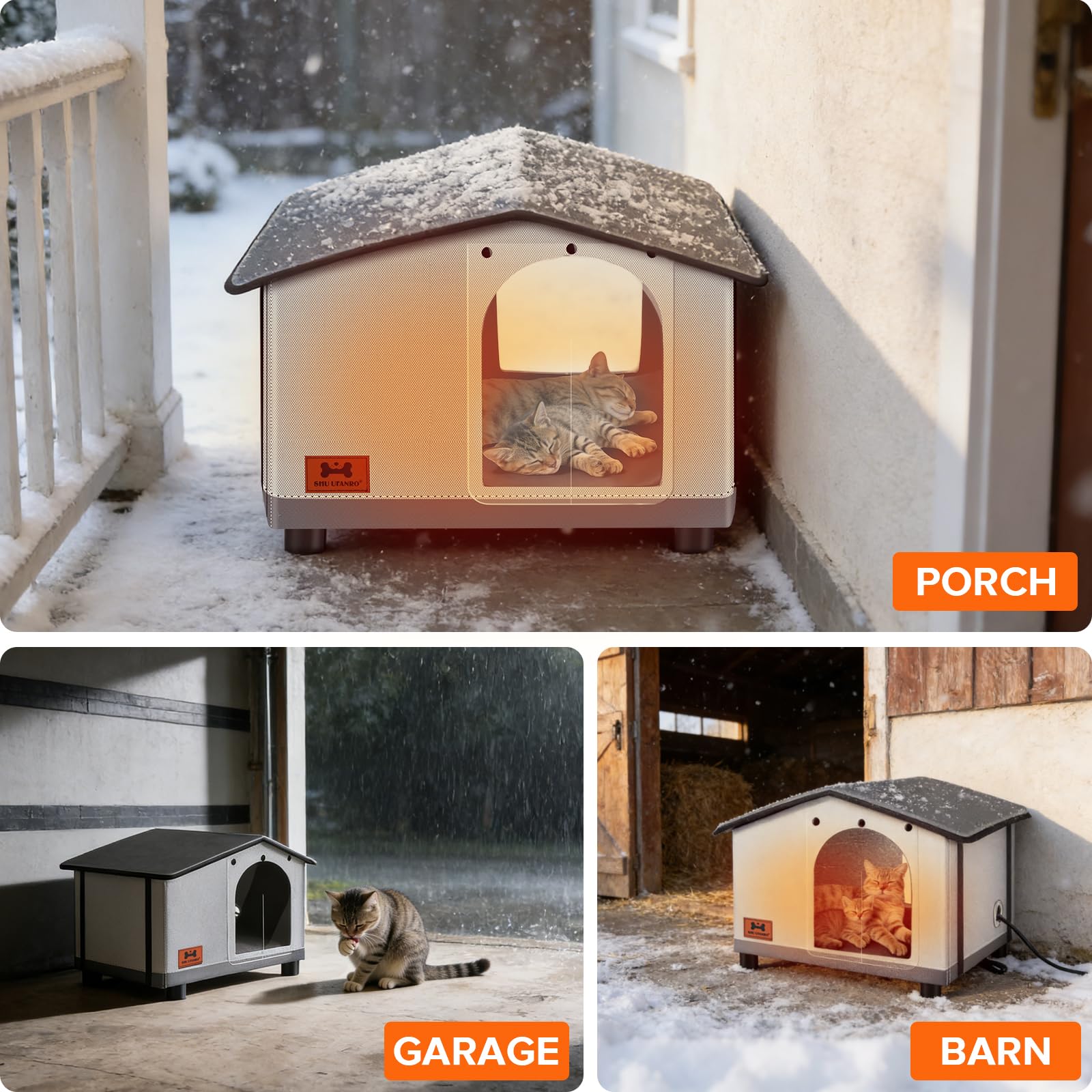SHU UFANRO casa-gato-aislada-cable-energia-largo, flexibilidad de instalación al exterior.