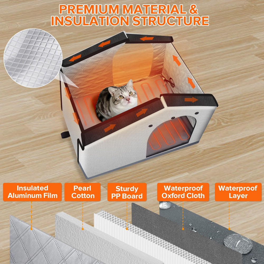 SHU UFANRO casa-gato-aislada-doble-salida, seguridad y visibilidad para tu mascota.