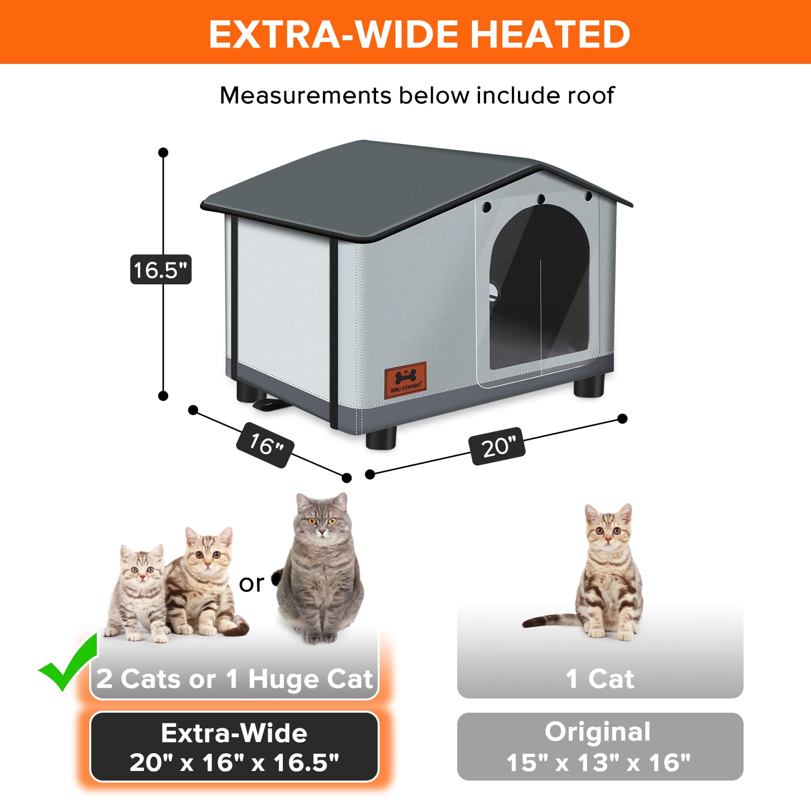 SHU UFANRO casa-gato-aislada-uso-exterior, refugio versátil para gatos ferales y mascotas.