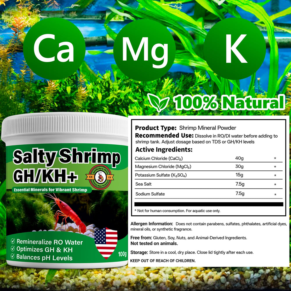 Tanque más saludable con Salty Shrimp GH/KH+, colores más vivos.