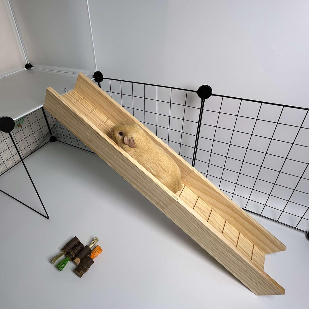 Shuoxpy escalera de madera para cobayas, facilita escalada y juego seguro.