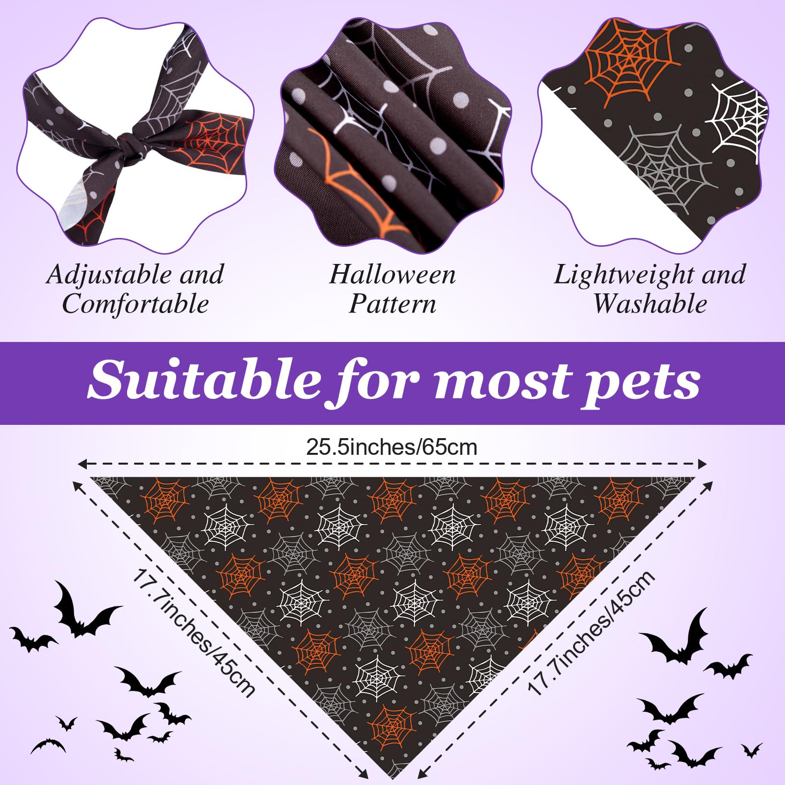 Shyyween arana panuelo para perros, diseño llamativo para celebraciones.