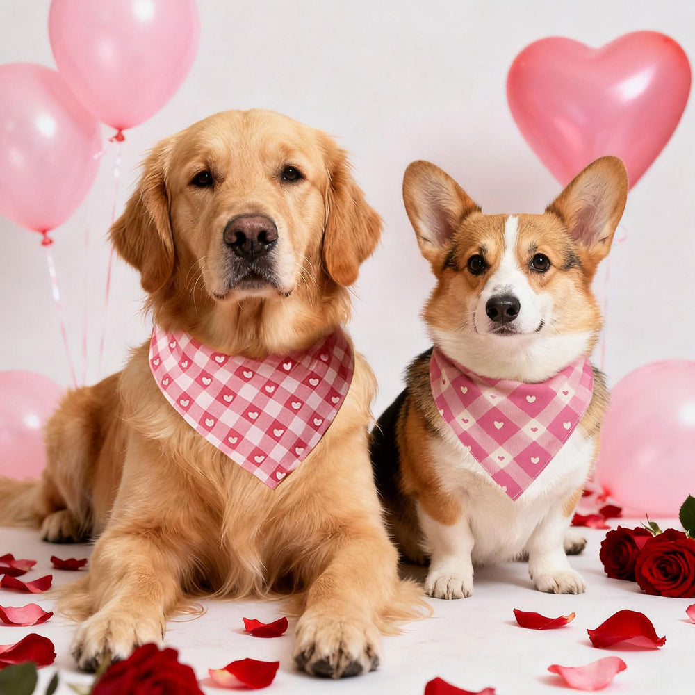 Bandana de Shyyween para sesión de fotos de San Valentín para perros, añade encanto