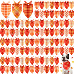 Bandanas Shyyween para perros con diseño caida en cuadros otoñales.