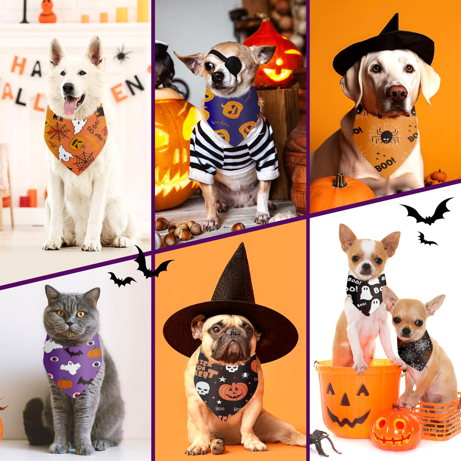 Shyyween calavera panuelo para perros, toque atrevido para disfraces.