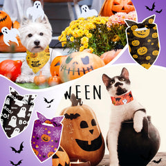 Shyyween fantasma panuelo para perros, añade estilo festivo a paseos.