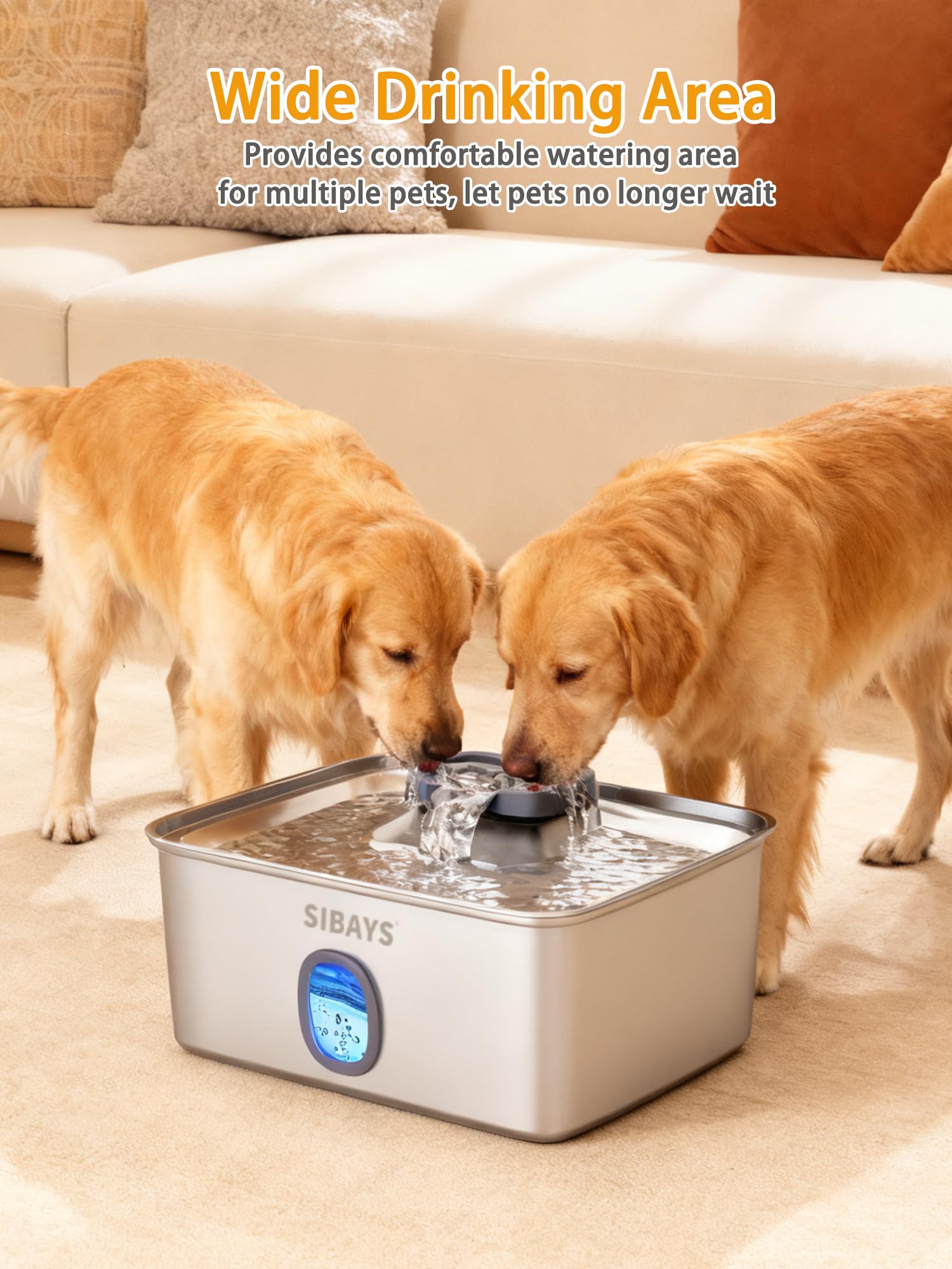 Capacidad de 15 litros ideal para hogares con varias mascotas
