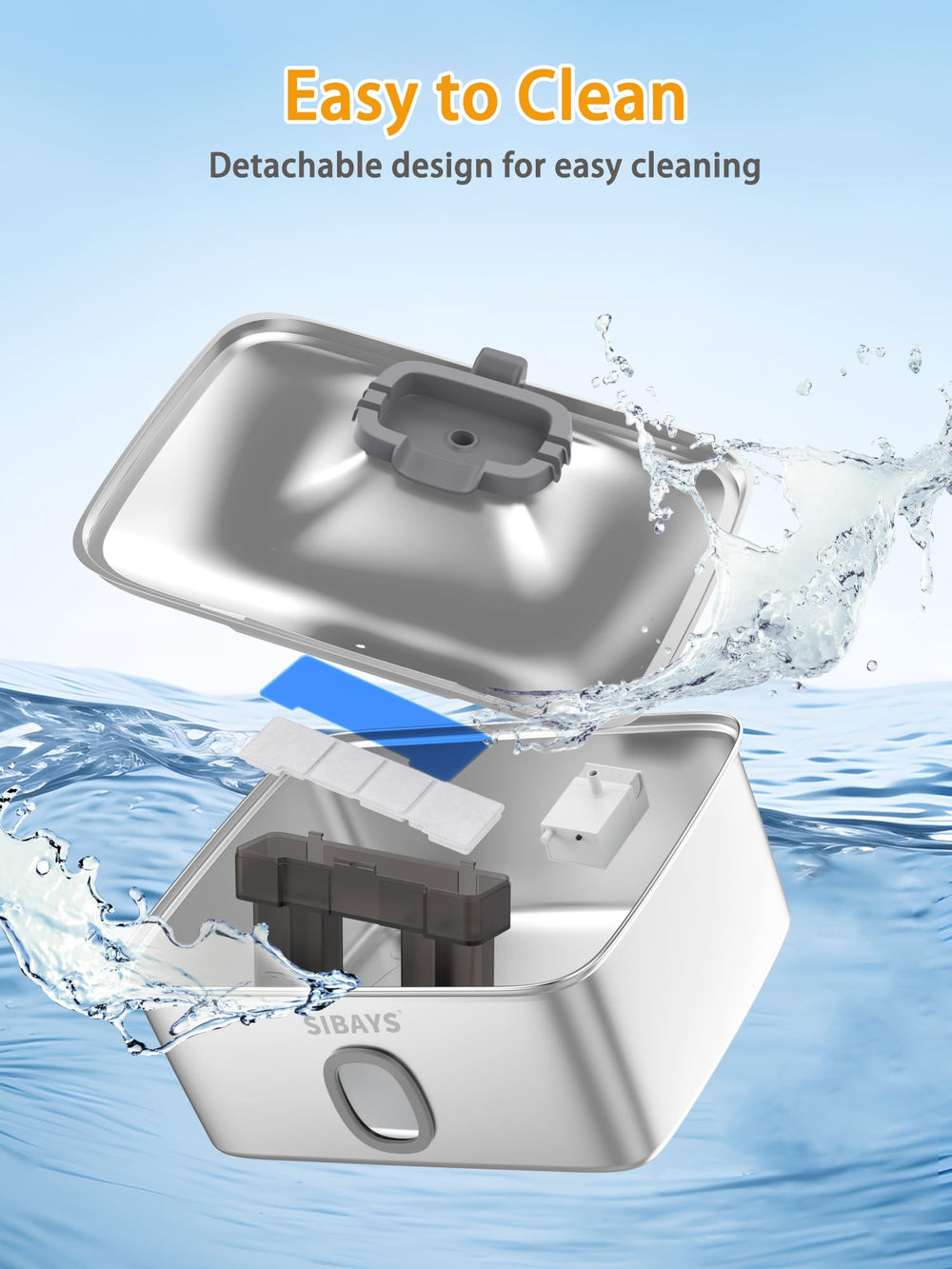 Diseño resistente en acero inoxidable para hogares multi mascota