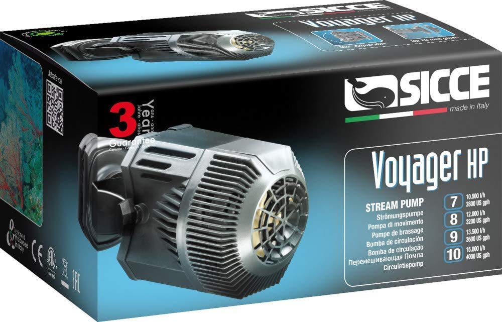 Sicce Voyager HP 7, flujo ajustable para control personalizado del acuario.