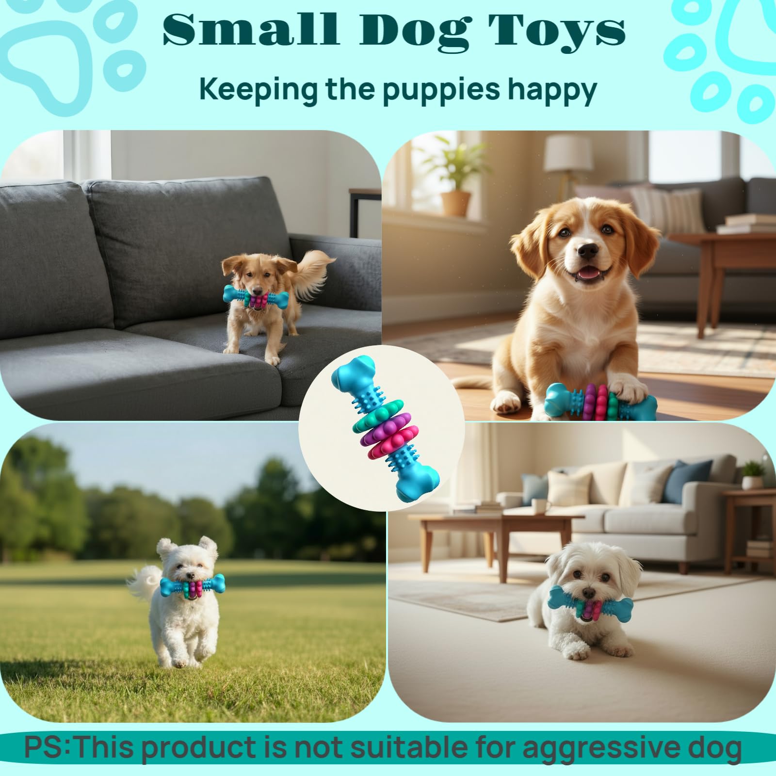 Juguete Sidaeren con forma de hueso para dentición de cachorro, ideal para masticar