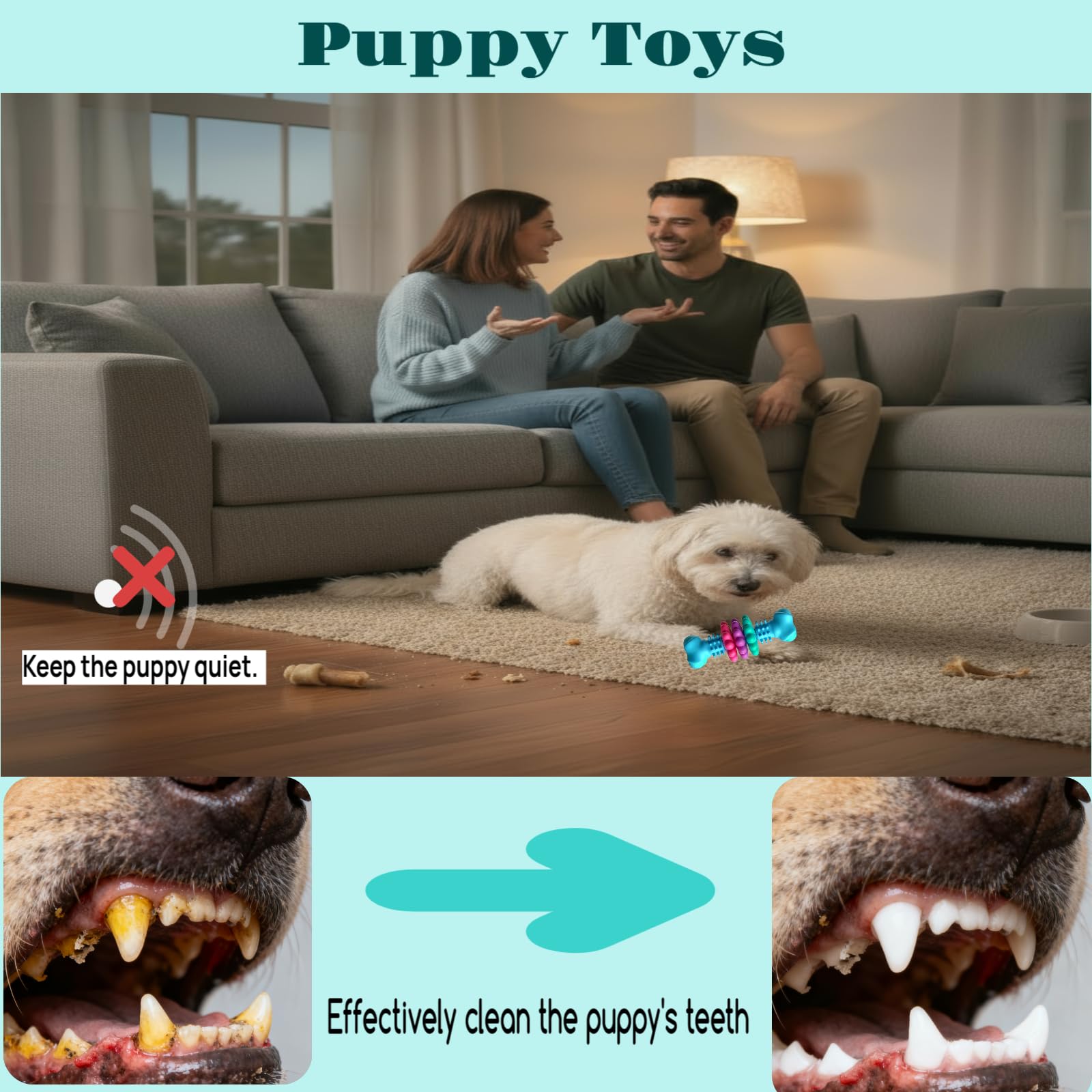 Juguete interactivo Sidaeren para cachorro, mantiene activo y entretenido