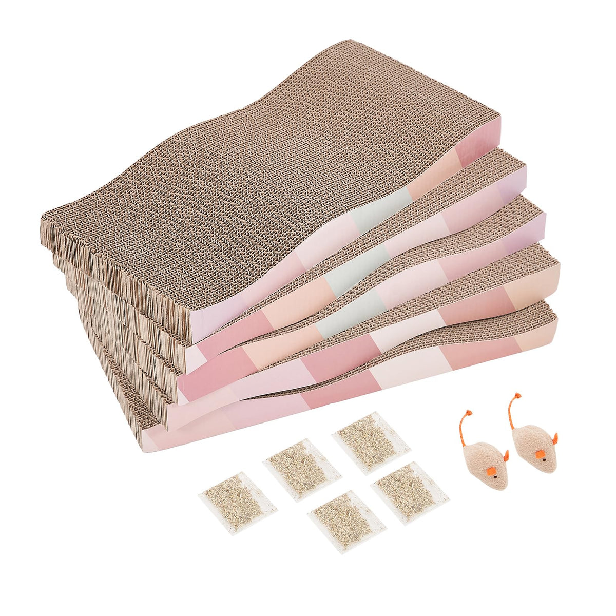 SIDAZON rascador-gato cartón doble-lado, protege muebles y ofrece superficie de rascar.