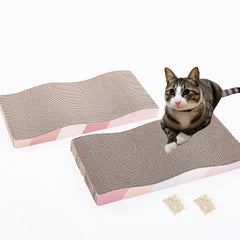 SIDAZON tablero de rascar gato corrugado, uso doble cara para mayor durabilidad.
