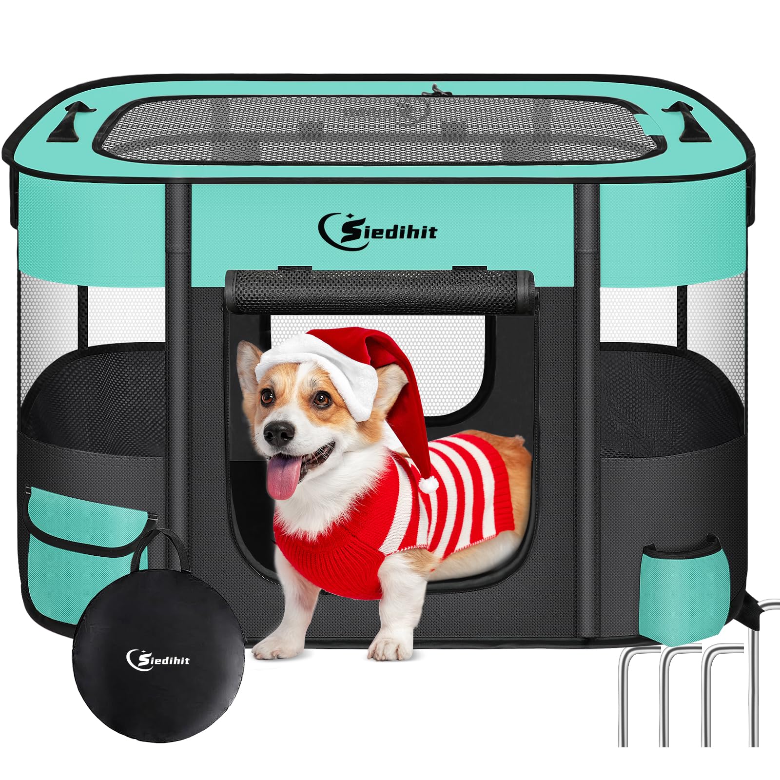 Siedihit corral-juego perro vista-360, supervisión panorámica de tu mascota.