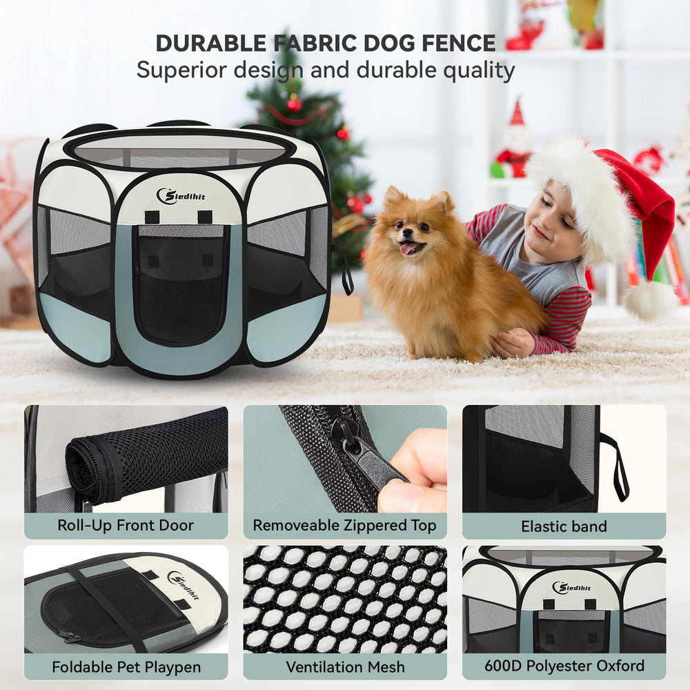 Siedihit Playpen plegable con bolsa de transporte incluida para viajar
