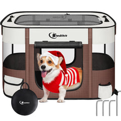 Siedihit jaula para mascotas en exterior, ideal para viajes y descanso al aire libre.