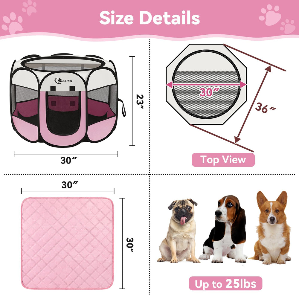 Jaula Siedihit rosa con puerta de cierre fácil, acceso seguro para su mascota.