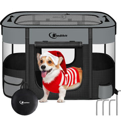 Siedihit Playpen para perro con acceso de 360 grados, ideal para viajar