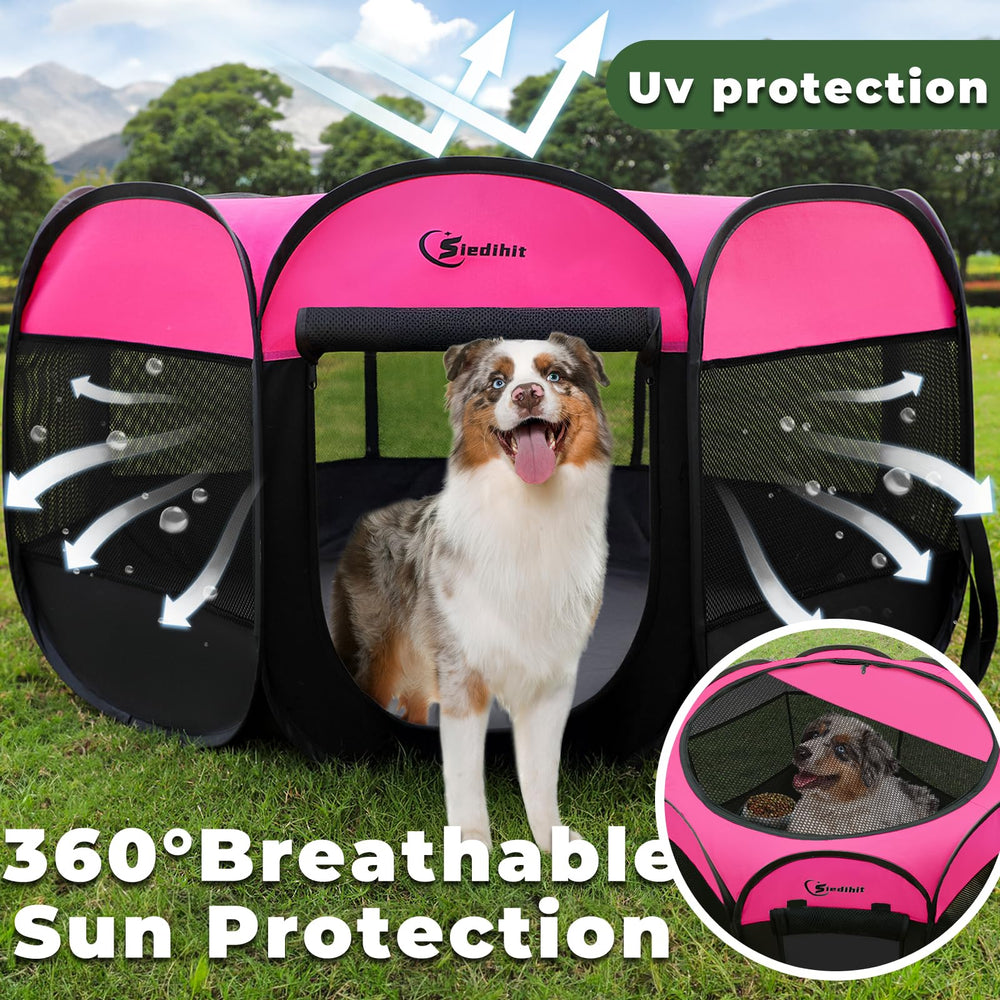 Siedihit Playpen ventilación amplia para confort y vigilancia.