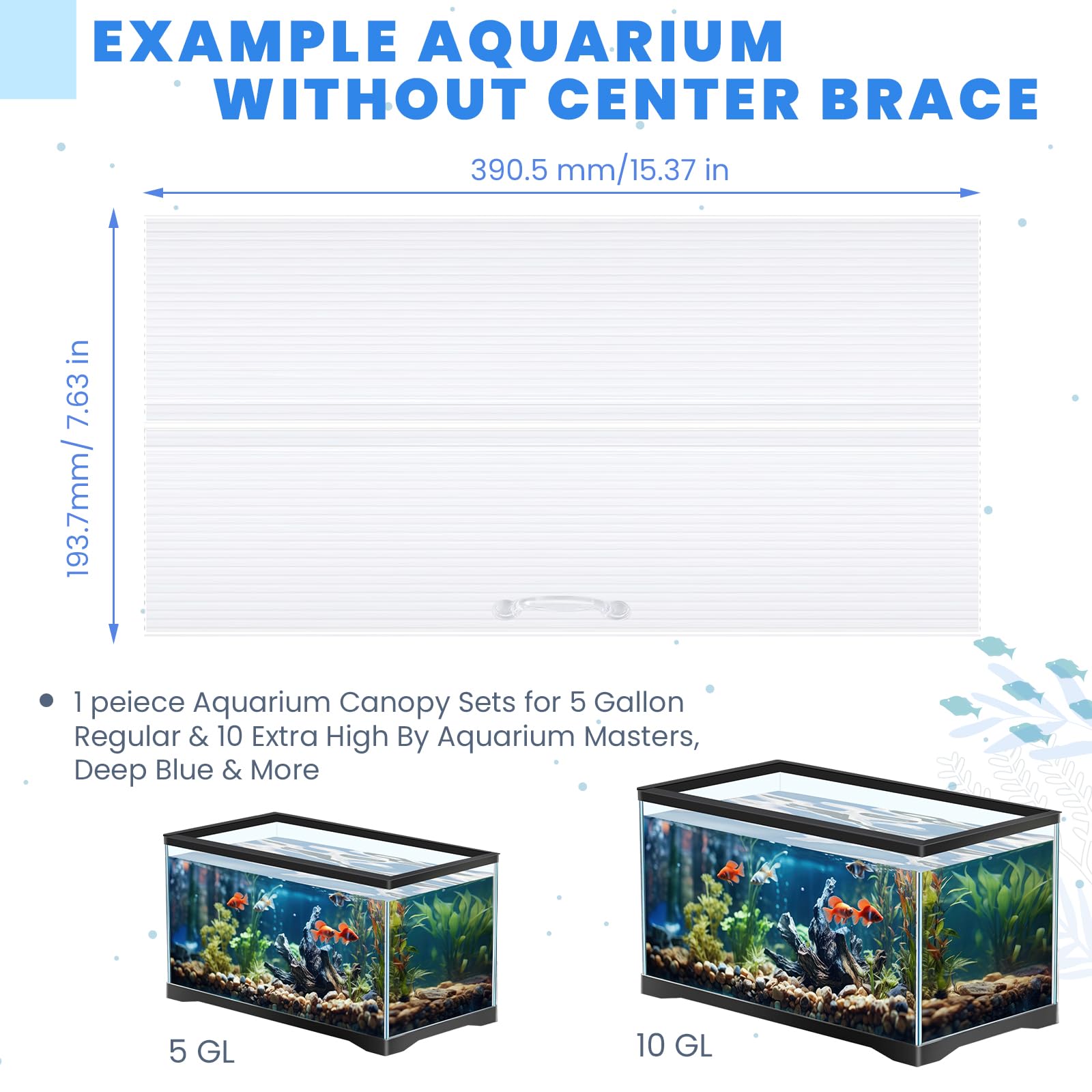 Sieral tapa de acuario con asa ergonómica para manejo sencillo.