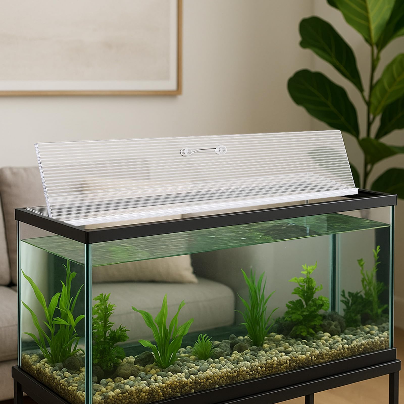 Sieral tapa de acuario con limpieza fácil y acceso rápido.