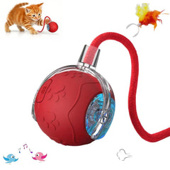 Bola interactiva de Sihyqiuling para gatos en interior: diversión estimulante y movimiento autónomo.