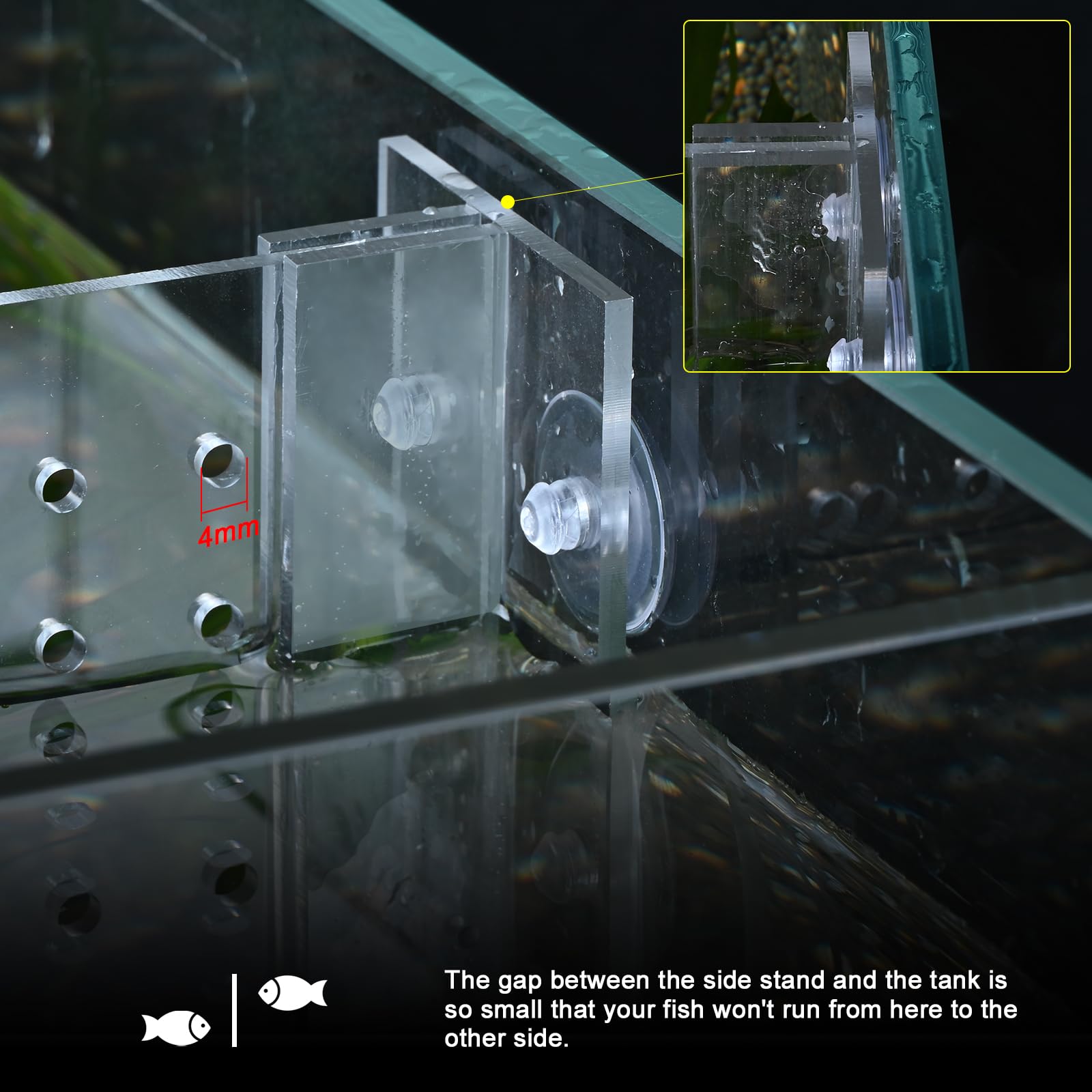 Divisor con orificios y ranuras para flujo de agua eficiente entre zonas.