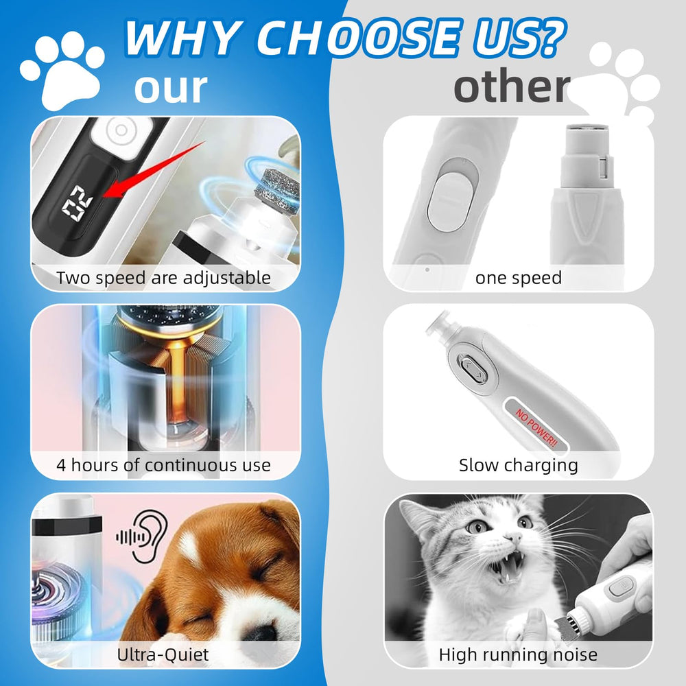 Set completo con cargador USB y repuestos para perros y gatos
