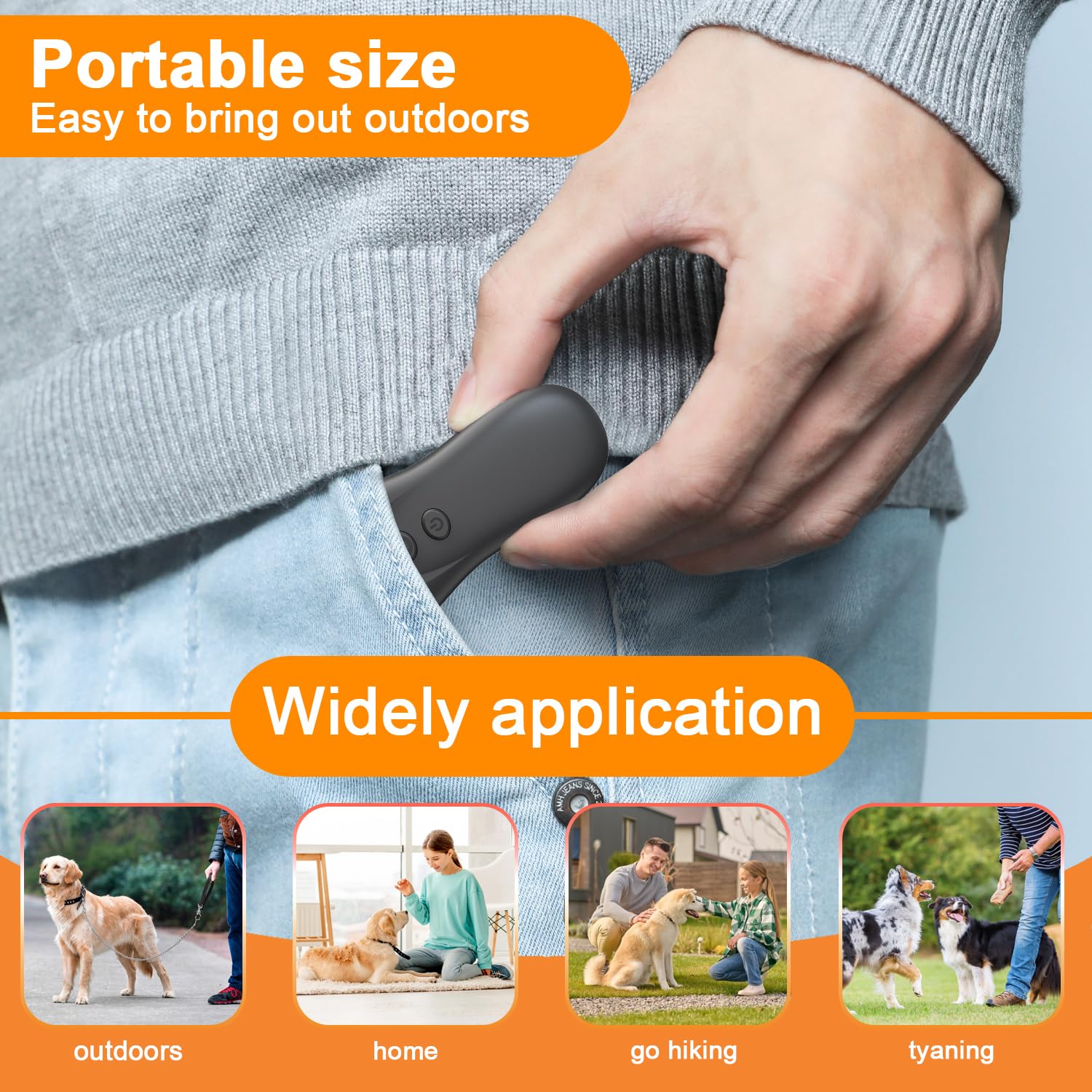 SILENTPAL alcance ultrasonico de 16 pies para paseos y jardinería.