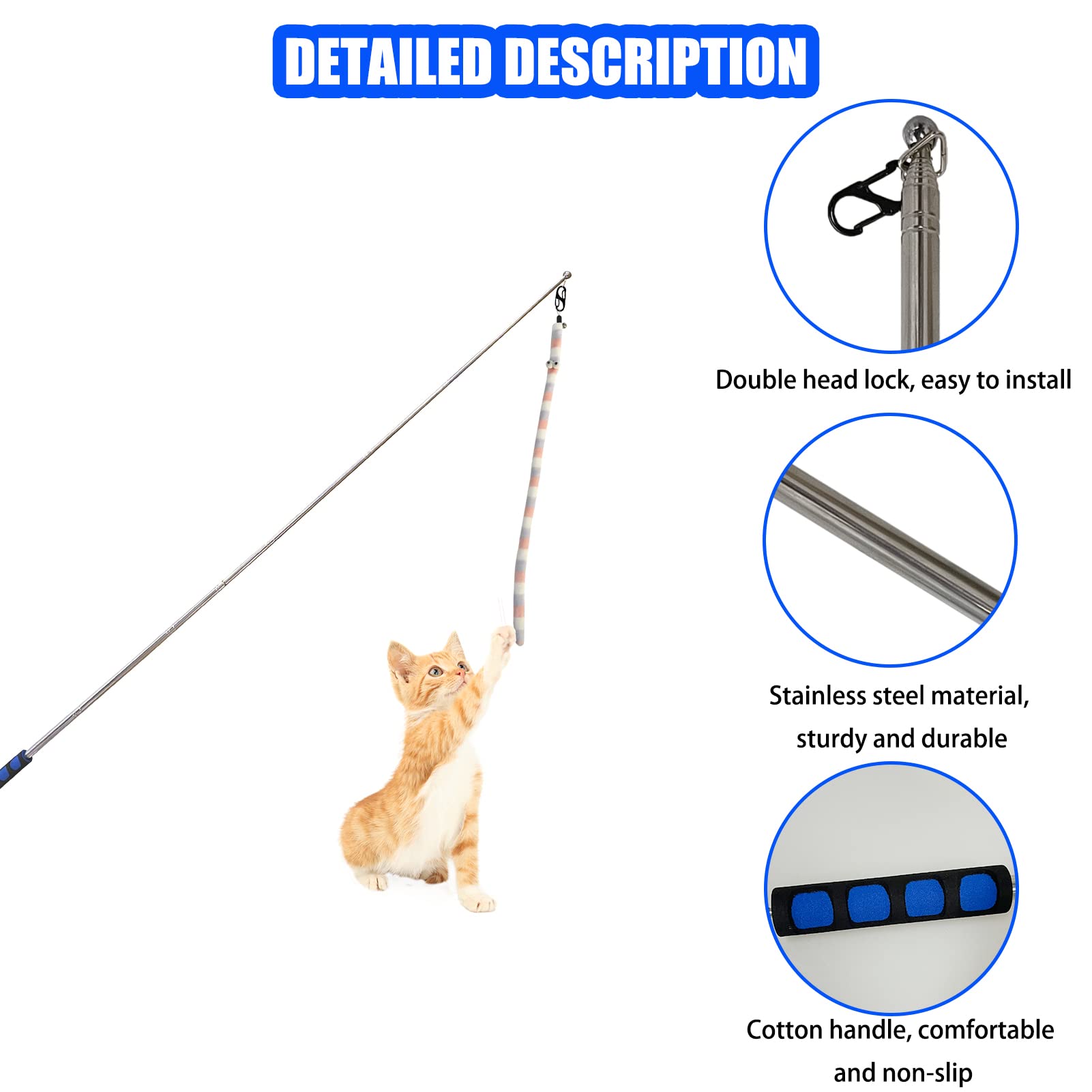 SILFGRLF bola hilo arcoiris, estimulació sensorías para gatos en interiores.